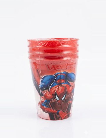 Set pahare din plastic 4 bucati Marvel, rosu