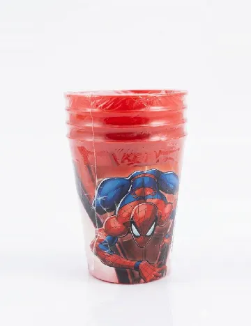 Set pahare din plastic 4 bucati Marvel, rosu
