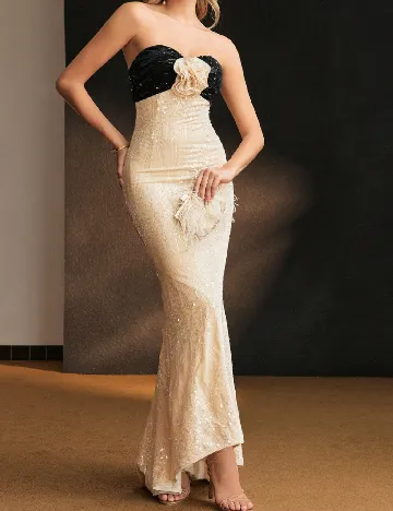 Rochie lunga MOTF, bej