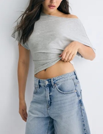 Tricou Stradivarius, gri