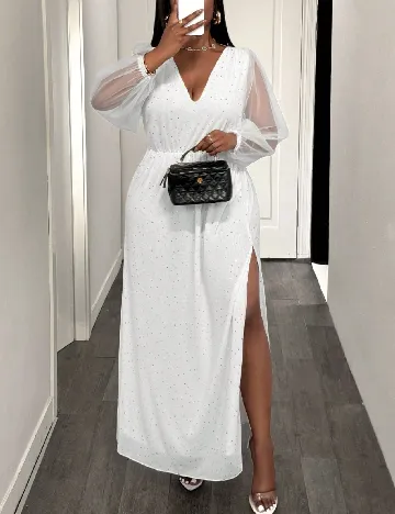 Rochie lunga SHEIN CURVE, alb