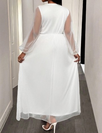Rochie lunga SHEIN CURVE, alb