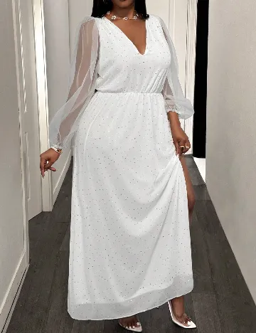 Rochie lunga SHEIN CURVE, alb