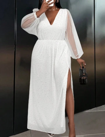 Rochie lunga SHEIN CURVE, alb