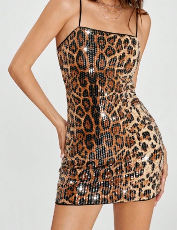 Rochie scurta SHEIN, animal print