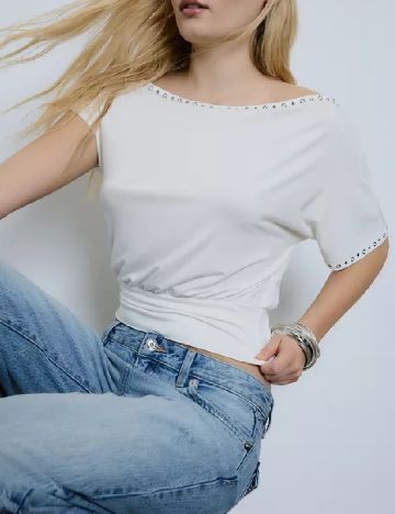 Top Stradivarius, alb