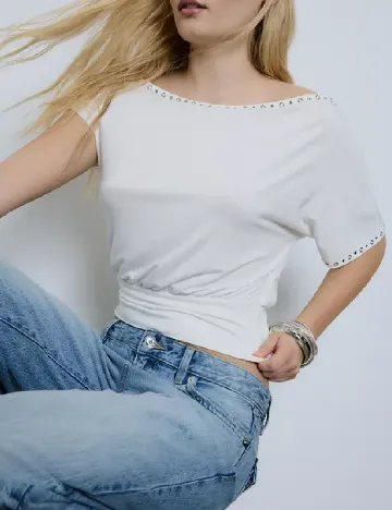 Top Stradivarius, alb