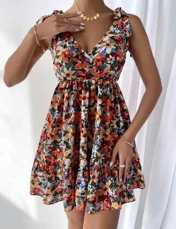 Rochie scurta SHEIN, floral print