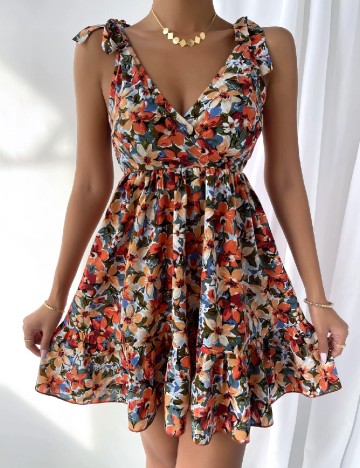 Rochie scurta SHEIN, floral print