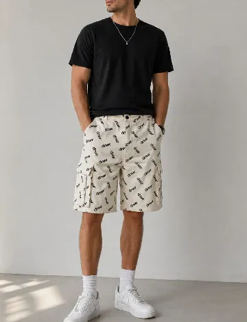 Pantaloni scurti Zara, ecru