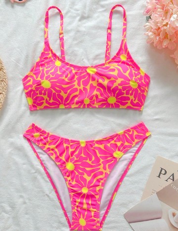 Costum de baie SHEIN, roz