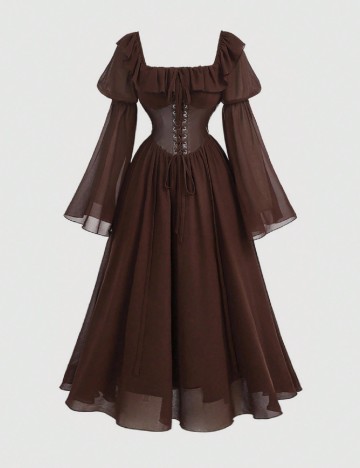 Rochie lunga SHEIN, maro