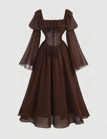 Rochie lunga SHEIN, maro