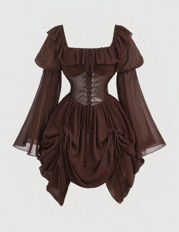 Rochie lunga SHEIN, maro