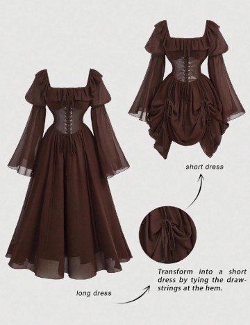 Rochie lunga SHEIN, maro