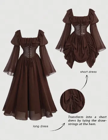 Rochie lunga SHEIN, maro