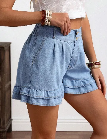 Pantaloni scurti Emery Rose, albastru