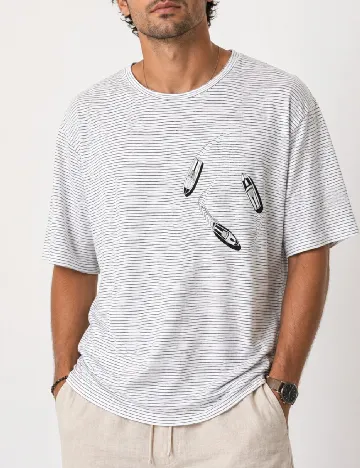 Tricou Pull&Bear, alb