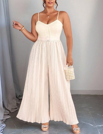 Salopeta SHEIN CURVE, crem