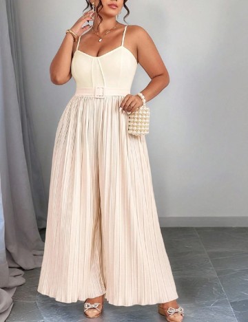 Salopeta SHEIN CURVE, crem