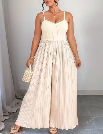 Salopeta SHEIN CURVE, crem