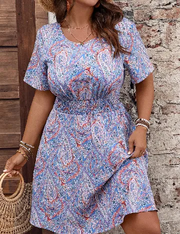 Rochie scurta SHEIN CURVE, mix culori