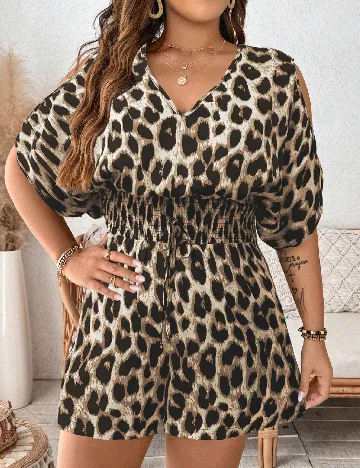 Salopeta SHEIN CURVE, animal print