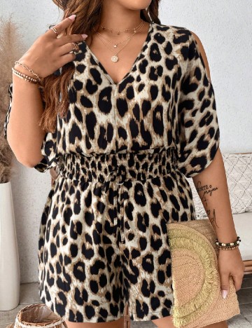 Salopeta SHEIN CURVE, animal print