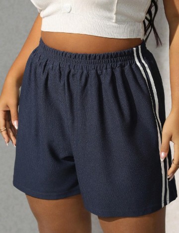 Pantaloni scurti SHEIN CURVE, bleumarin