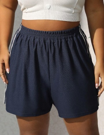 Pantaloni scurti SHEIN CURVE, bleumarin