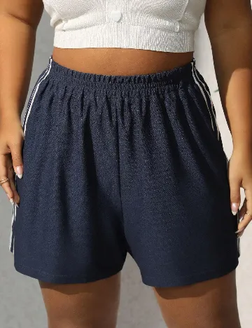 Pantaloni scurti SHEIN CURVE, bleumarin