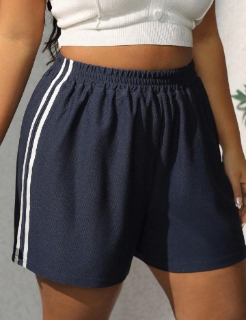 Pantaloni scurti SHEIN CURVE, bleumarin