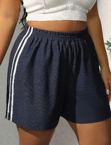 Pantaloni scurti SHEIN CURVE, bleumarin