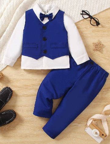Costum Shein Kids, albastru