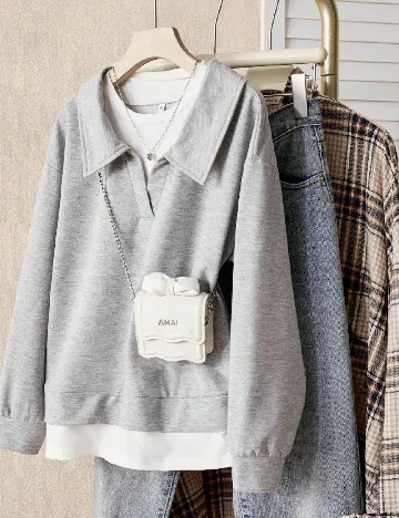 Bluza Shein Kids, gri