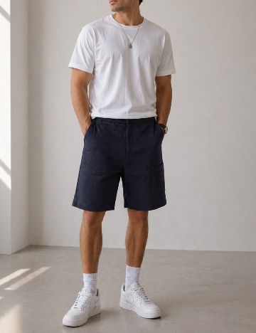 Pantaloni scurti Zara, bleumarin inchis