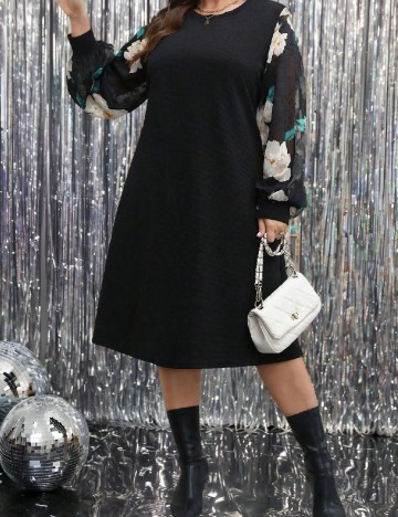 Rochie medie SHEIN CURVE, negru