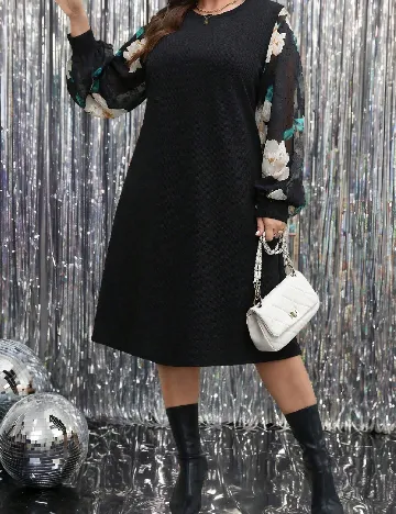 Rochie medie SHEIN CURVE, negru