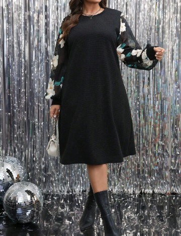 Rochie medie SHEIN CURVE, negru