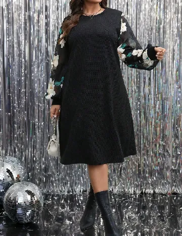 Rochie medie SHEIN CURVE, negru