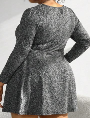 Rochie scurta SHEIN CURVE, gri