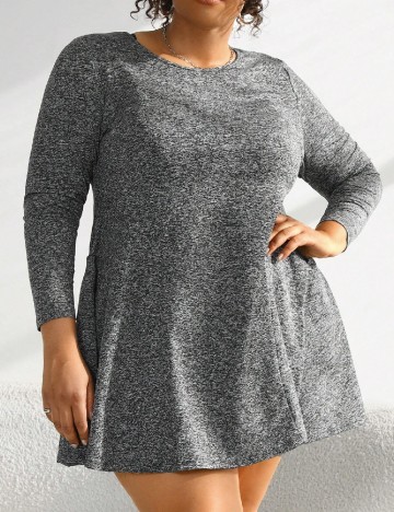 Rochie scurta SHEIN CURVE, gri