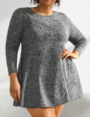 Rochie scurta SHEIN CURVE, gri