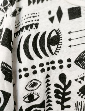 Tricou Zara, alb/negru