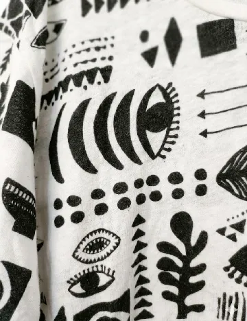 Tricou Zara, alb/negru