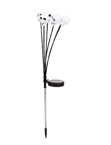 Lampa solara ACTION, alb/negru