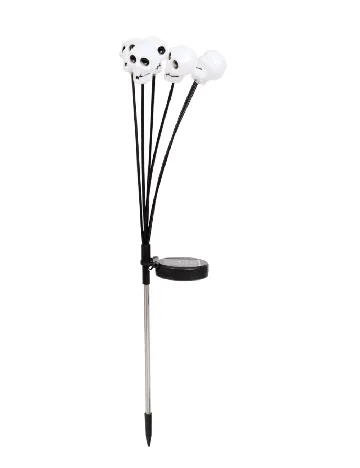 Lampa solara ACTION, alb/negru