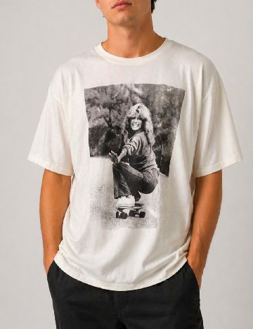 Tricou Pull&Bear, ecru