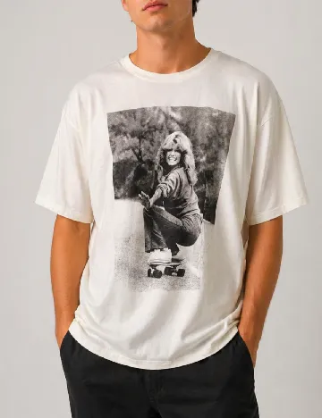 Tricou Pull&Bear, ecru