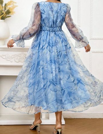 Rochie medie SHEIN CURVE, albastru